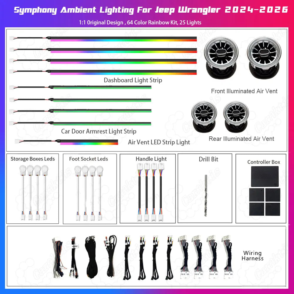Jeep Wrangler (2011-2017) Symphony LED Interior Kit