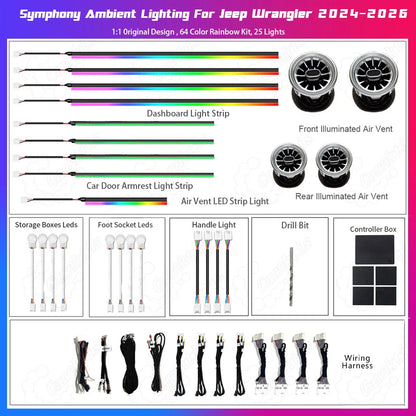 Jeep Wrangler (2011-2017) Symphony LED Interior Kit