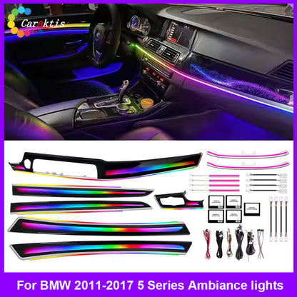 CarAktis Upgrade Symphony Ambient Lighting Kit For BMW 5 Series F10 F11 F18 2011-2017 Interior LED Light Accessories Trim Panel