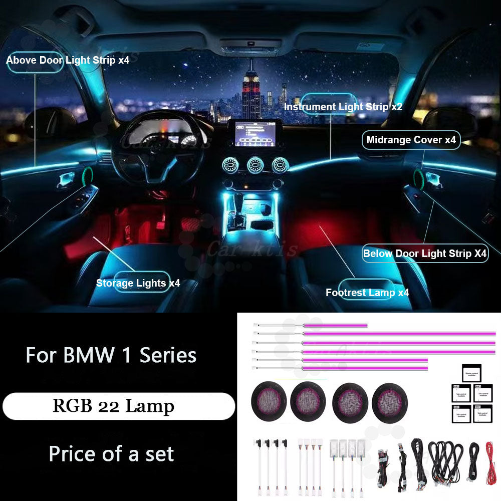 CarAktis LED Car Interior Ambient Lighting For BMW 1 Series F20 F21 Atmosphere Strip Accessories Upgrade