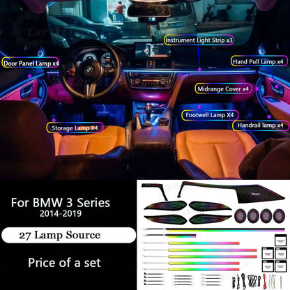 CarAktis Upgrade Symphony Ambient Lighting Kit For BMW 3 Series 2014-2019 F30 340i Interior LED Light Accessories Trim Panel