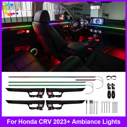 For Honda CRV 2023-2024 Active Dynamic Atmosphere Light Interior Trim Set Atmosphere Ambient Light Car Ambient Light Kit
