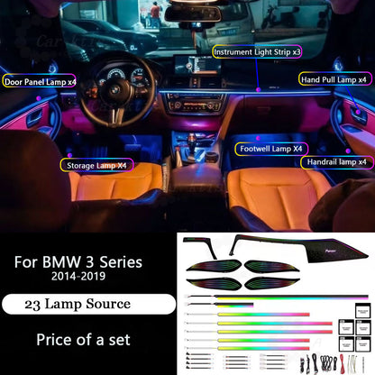 CarAktis Upgrade Symphony Ambient Lighting Kit For BMW 3 Series 2014-2019 F30 340i Interior LED Light Accessories Trim Panel