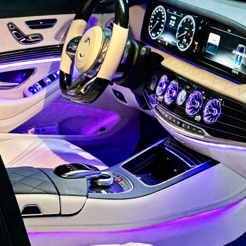 CarAkits LED Ambient Light For Mercedes-Benz W222 2014-2021 S-Class Coupe s350 s400 s450 s500 Car 64 Colors Decorate Light