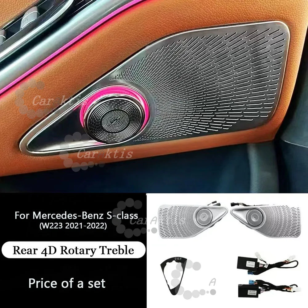 64 Colors LED For Mercedes-Benz S-class W223 2021-2024 S400 S450L S480 S500 S580 Ambient Light