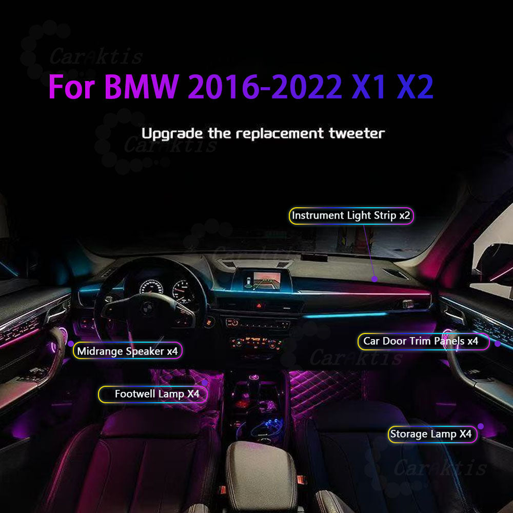 BMW X1 X2 F48 F49 (2016-2022) Ambient Light Kit - LHD &amp; RHD Compatible