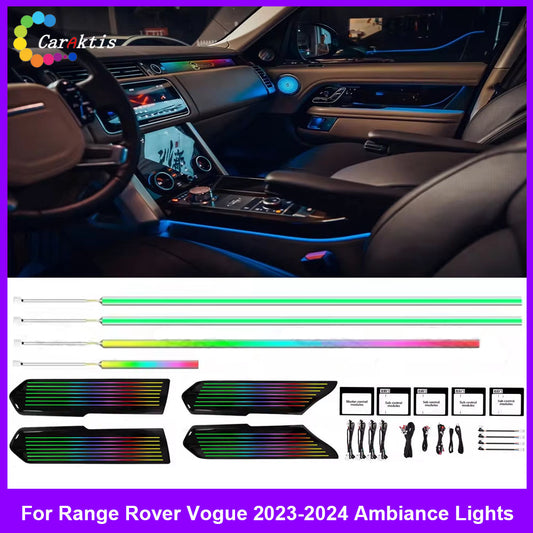 CarAktis 64 Colors Upgrade Symphony LED Car Interior Ambient Lighting For Range Rover Vogue 2023-2024 Decoration Accessories