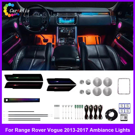 CarAktis 64 Colors Upgrade Symphony LED Car Interior Ambient Lighting For Range Rover Vogue 2013-2017 Decoration Accessories