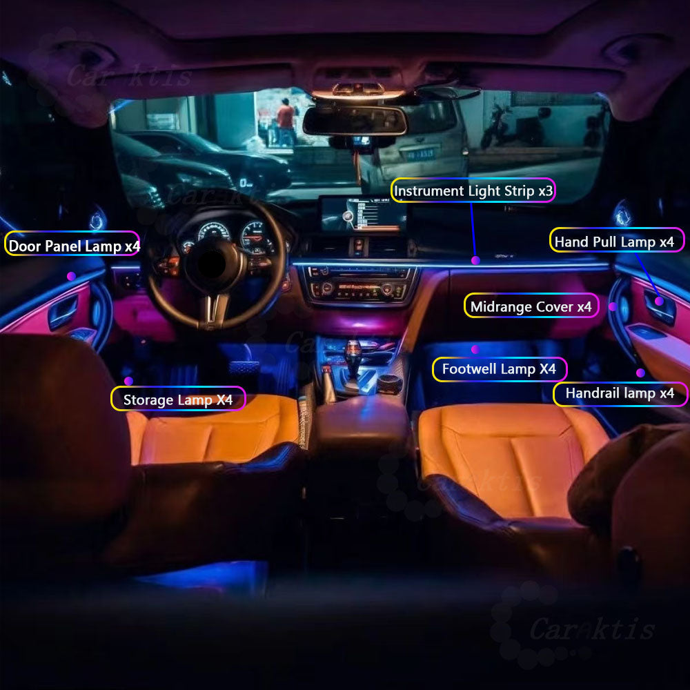 CarAktis Ambient Lighting Car Symphony Accessories For BMW 3 Series 2014-2019 F30/F35 Interior LED Light Trim Panel
