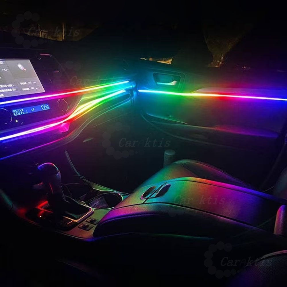 Caraktis 64 Color RGB Dynamic Symphony Car Ambient Light Interior Guide LED Strip Light Decoration Atmosphere Lamp