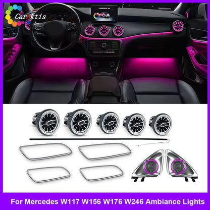 For Mercedes 2013-2019 CLA W117 W156 W176 W246 64 Colors Ambient Lights Interior Ambient Lights