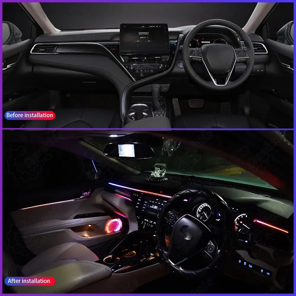 Toyota Camry 2018–2024 Right-Hand Drive RHD Ambient Light | 8th Gen LED Interior, Dynamic Streamer, 64-Color Atmosphere