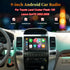9 inch Android car radio multimedia head unit installed in Toyota Land Cruiser Prado 120 and Lexus GX470 dashboard