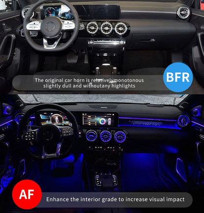 CarAkits 64 Colors LED Ambient Light For Mercedes-Benz W177 W118 W247 A/B/CLA 2020-2024 Automotive Interior Decoration