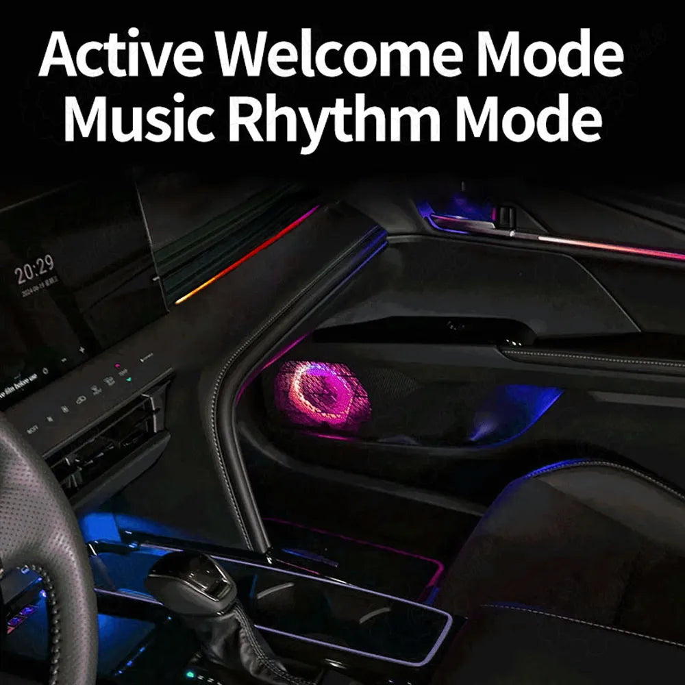 64 Colors Ambient Lights For Toyota 9th Generation Camry 2024+ Dynamic Laser Engraving Atmosphere Lamp Interior Decor Accessories