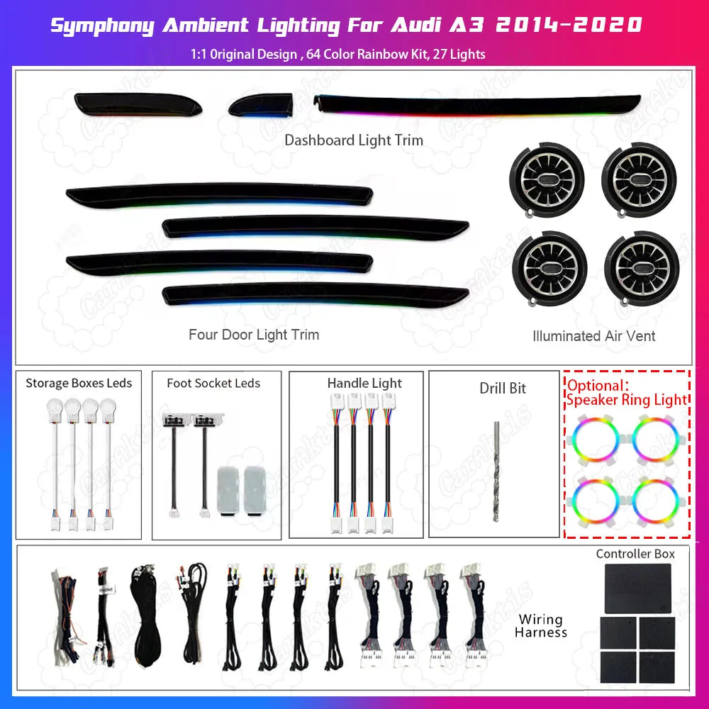 Smart Flowing Symphony Interior Light for Audi A3 2014-2020