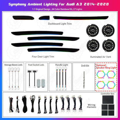 Smart Flowing Symphony Interior Light for Audi A3 2014-2020