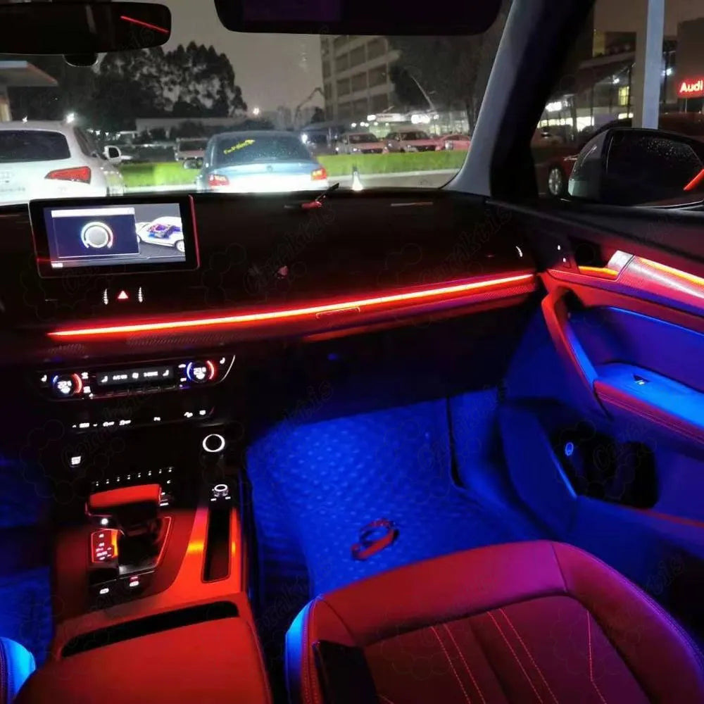 Upgrade 64 Colors Symphony Led Interior Ambient Lighting For Audi Q5 2018-2024 Atmosphere Strip Accessories