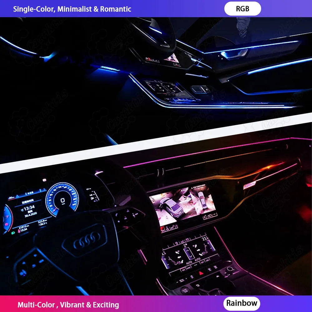Symphony Dynamic Ambient Light Kit for Audi Q8 / SQ8 / RS Q8 (2018–2024) — OEM-Style Interior LED Lighting