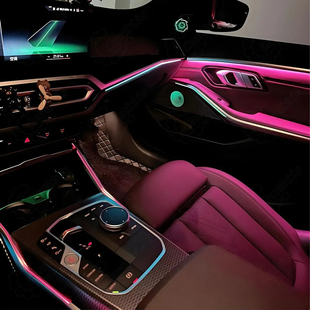 64 Colors LED Car Interior Ambient Lighting For BMW 3 Series G20 G21 G28 2020-2025 Atmosphere Strip Accessories Upgrade