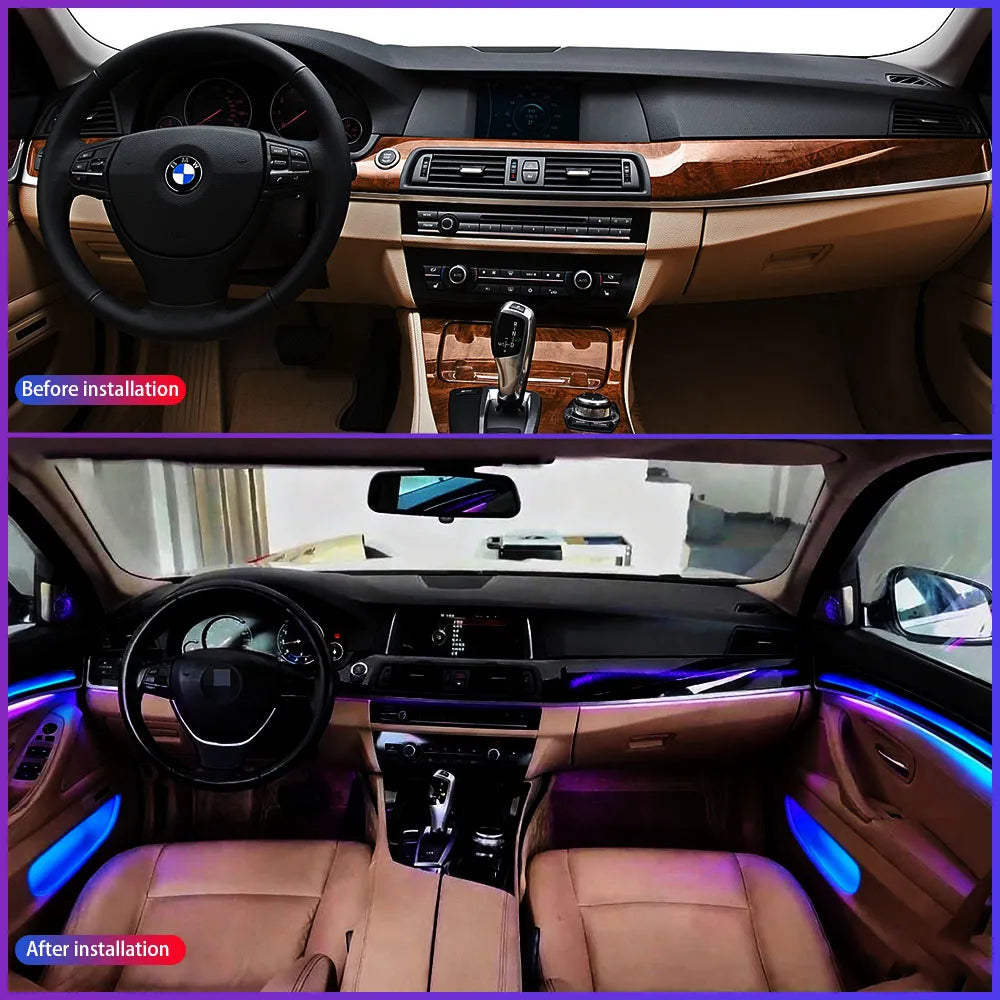 CarAktis Interior Ambient Lighting Kit for BMW 5 Series F10 F11 F18 (2011-2017) | Dashboard &amp; Door Atmosphere Lamp