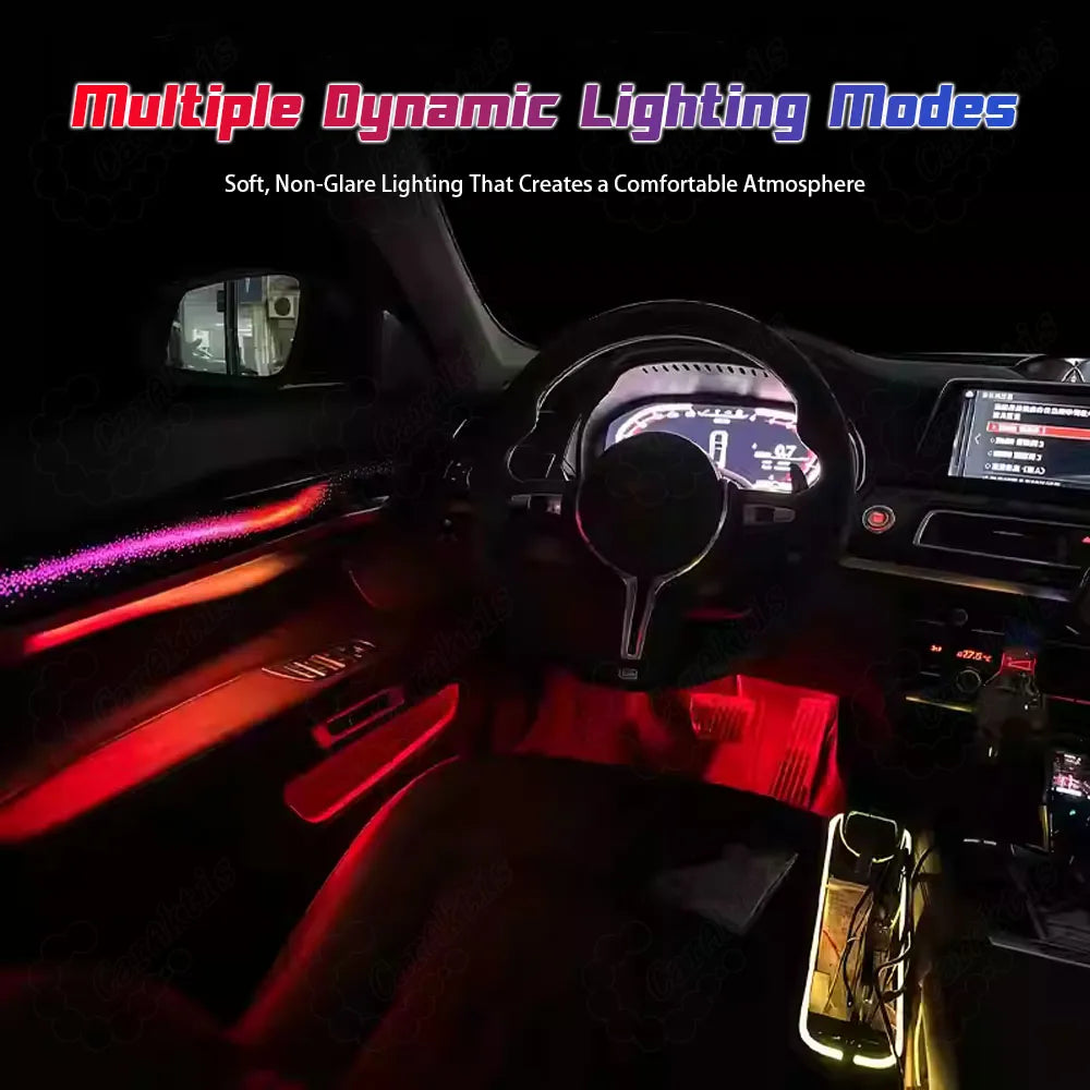 64-Color Symphony LED Interior Ambient Lighting for BMW 7 Series G12 (2016–2022)