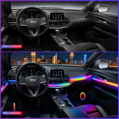 Cadillac CT4 2020–2025 Interior Ambient Lighting Upgrade – Dynamic 64-Color Rainbow Symphony Kit