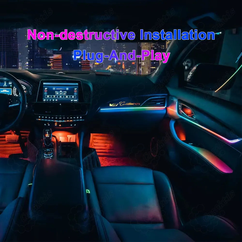 Dynamic Ambient Lighting Kit for Cadillac CT5 2020–2025 – Rainbow Symphony Design