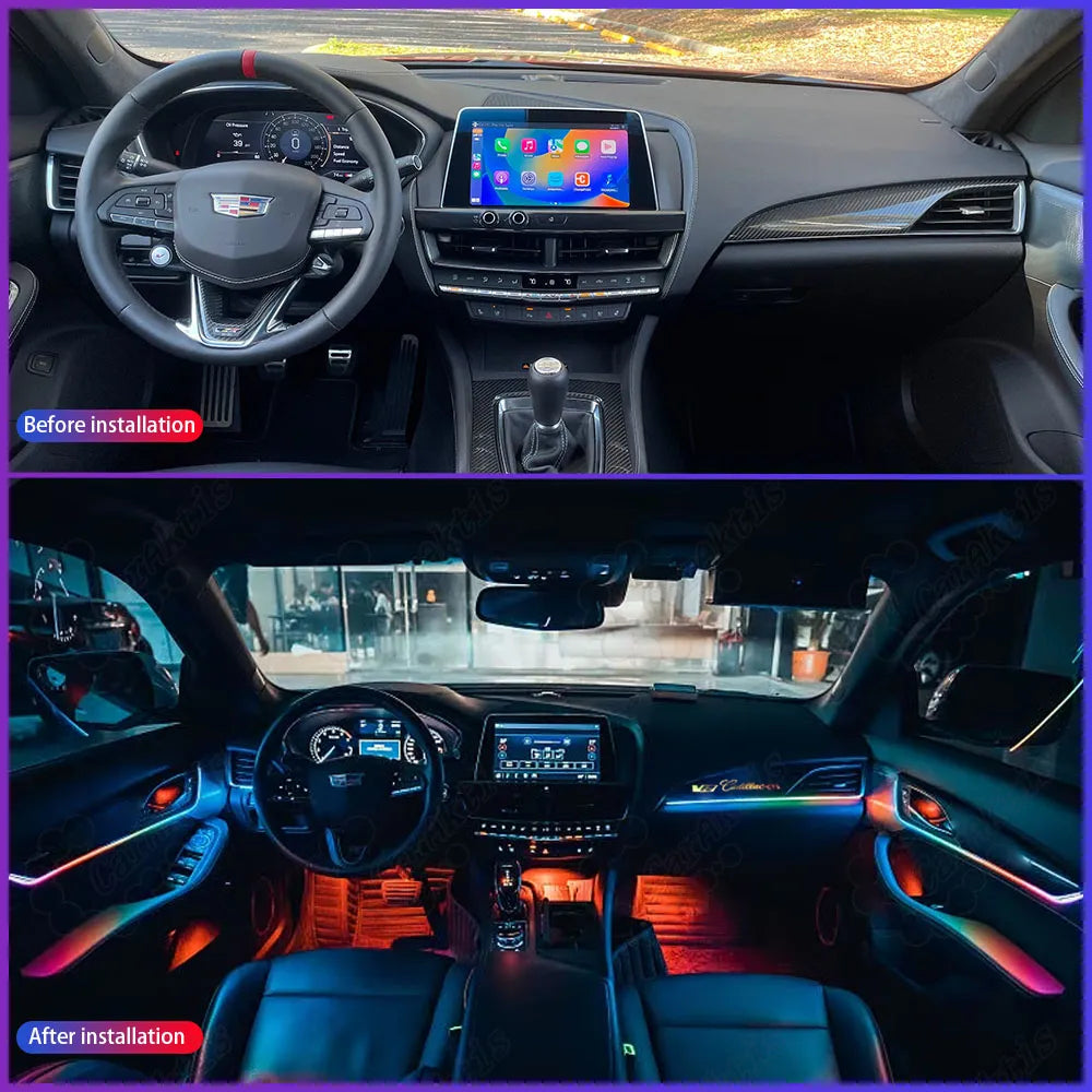Dynamic Ambient Lighting Kit for Cadillac CT5 2020–2025 – Rainbow Symphony Design