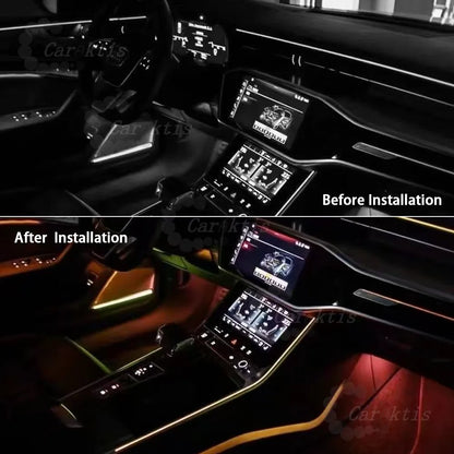 CarAkits Dynamic Ambient Light Kit For Audi A4L 2017-2024  Atmosphere Lamp Interior Lighting Modification