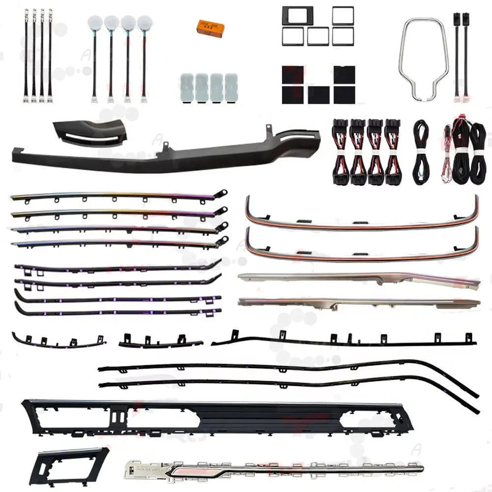 CarAkits 64 Colors Dynamic Ambient Light For Audi A6L C7 2019-2024 Illuminated Automotive Interior Decoration