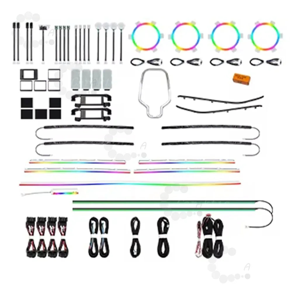 Upgrade 64 Colors Symphony Led Interior Ambient Lighting For Audi Q5 2018-2024 Atmosphere Strip Accessories