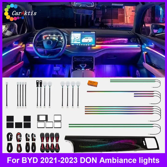 CarAkits LED Automobile Interior Decor For BYD Don 2021-2023 64 Colors Ambient Lights