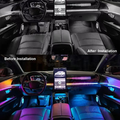 CarAkits For BYD Han 2020-2023 64 Colors LED Ambient Light Modified Interior Auto Parts