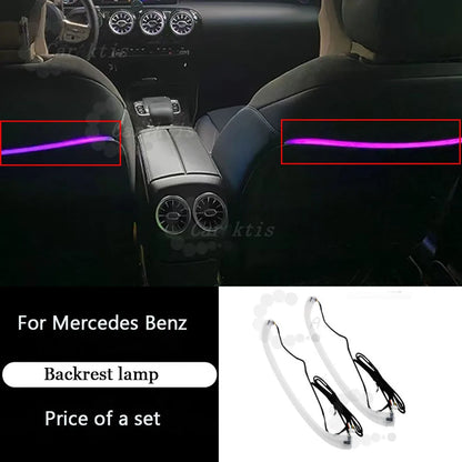 CarAkits 64 Colors LED Ambient Light For Mercedes-Benz W177 W118 W247 A/B/CLA 2020-2024 Automotive Interior Decoration