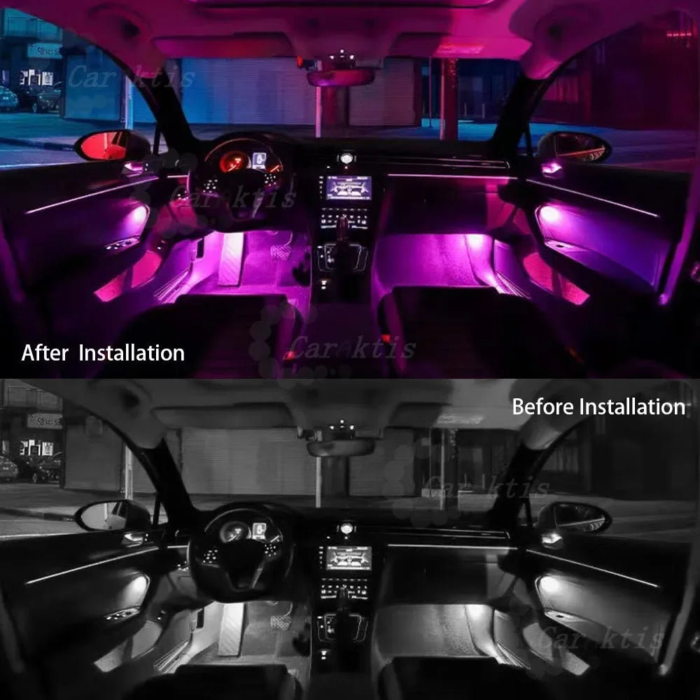 CarAkits Symphony Auto LED Ambient Light For Volkswagen Magotan 2017-2023 Dynamic Lighting Interior Decoration