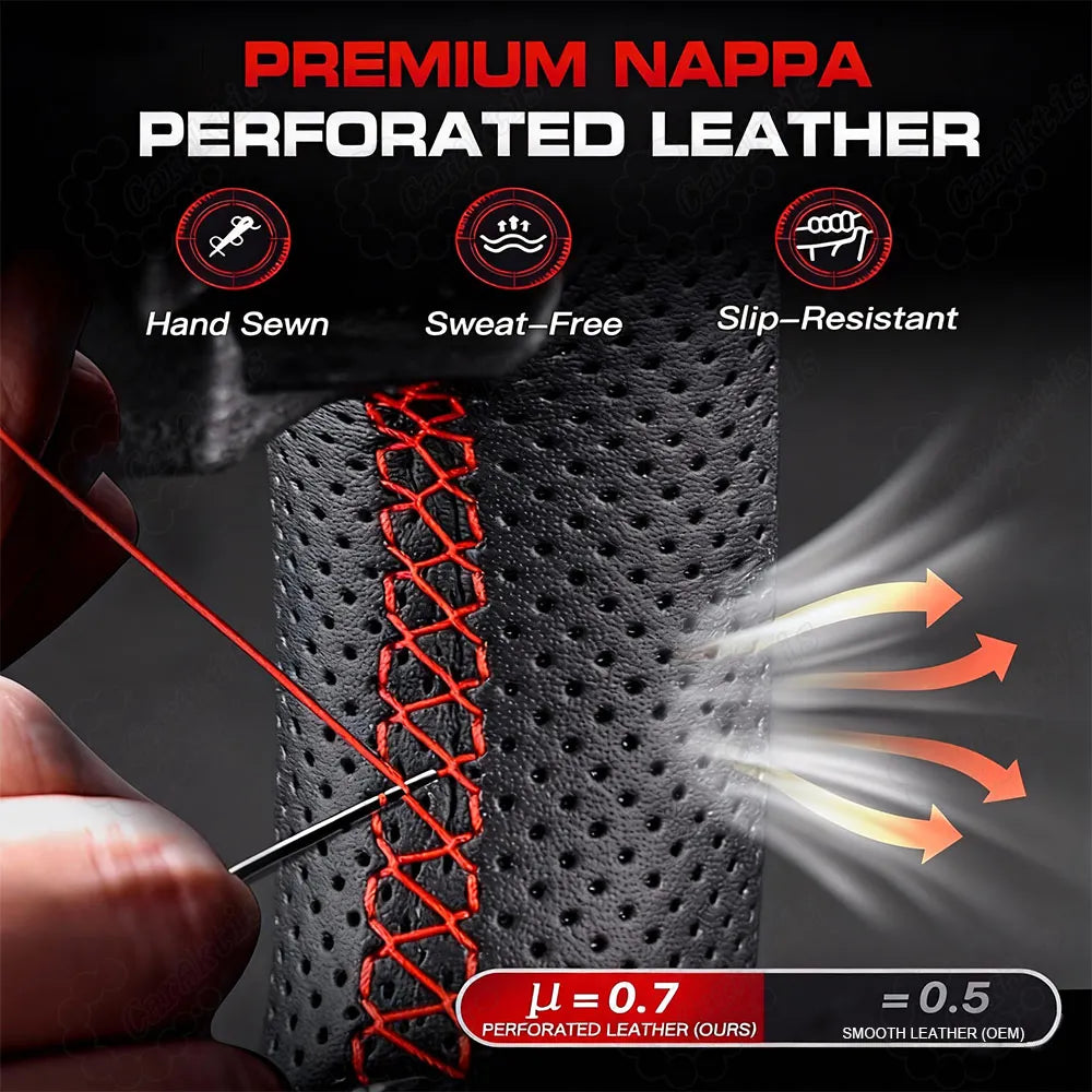 Customized OEM Heated Full Leather Steering Wheel for Ford F-150 2021–2026