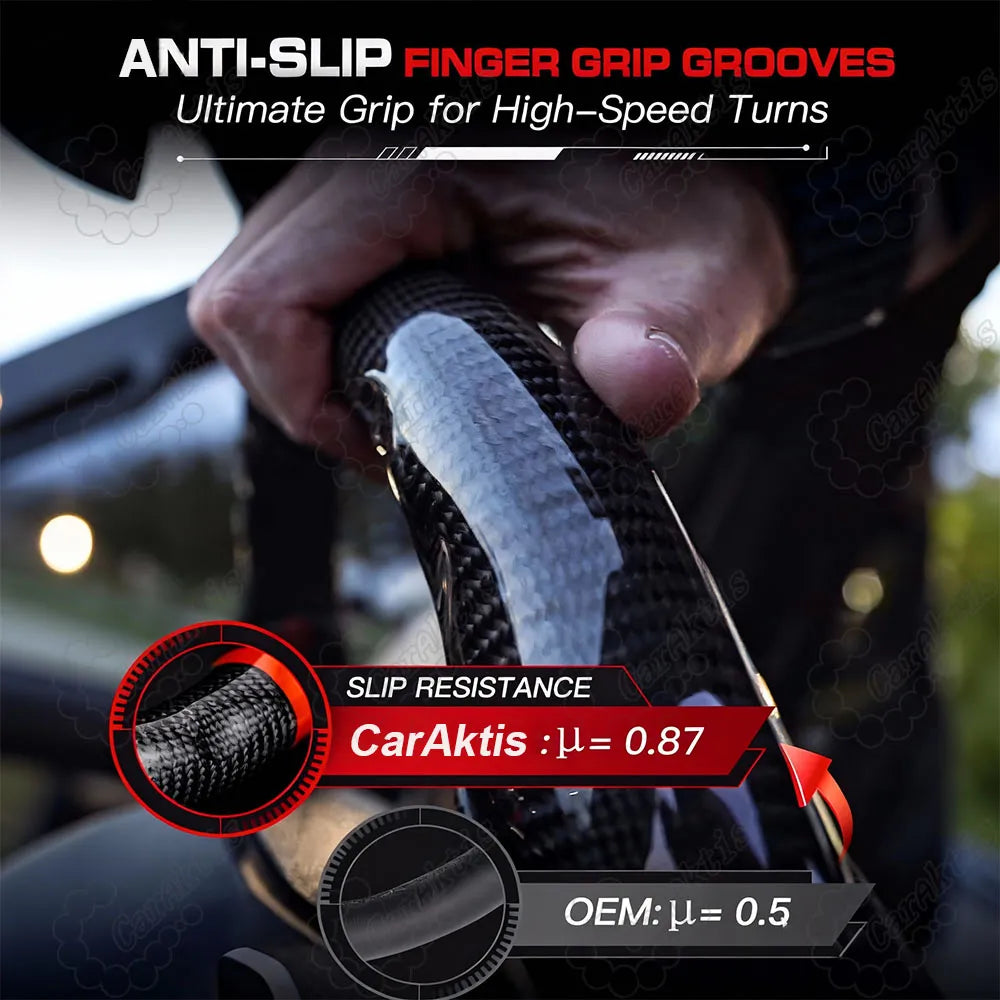 Honda Civic Type R 11th Gen LED RPM Carbon Fiber Steering Wheel