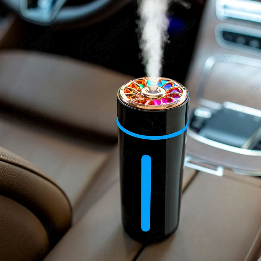 Smart Car Humidifier with Ambient Light, Adjustable Car Air Freshener & Automatic Scent Diffuser, Portable Car Aroma Diffuser for Fresh Air