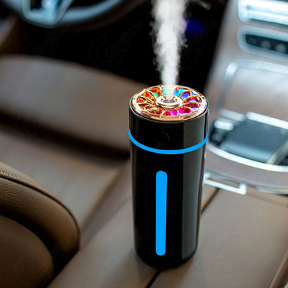 Smart Car Humidifier with Ambient Light, Adjustable Car Air Freshener & Automatic Scent Diffuser, Portable Car Aroma Diffuser for Fresh Air