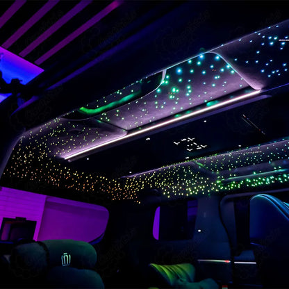 Car Panoramic Sunroof New Universal Automotive Parts Romantic Sunroof Fiber Optic Starry Sky Ceiling Colorful +Meteor