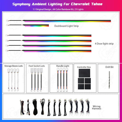Chevrolet Tahoe Multi-Color LED Ambient Interior Lighting