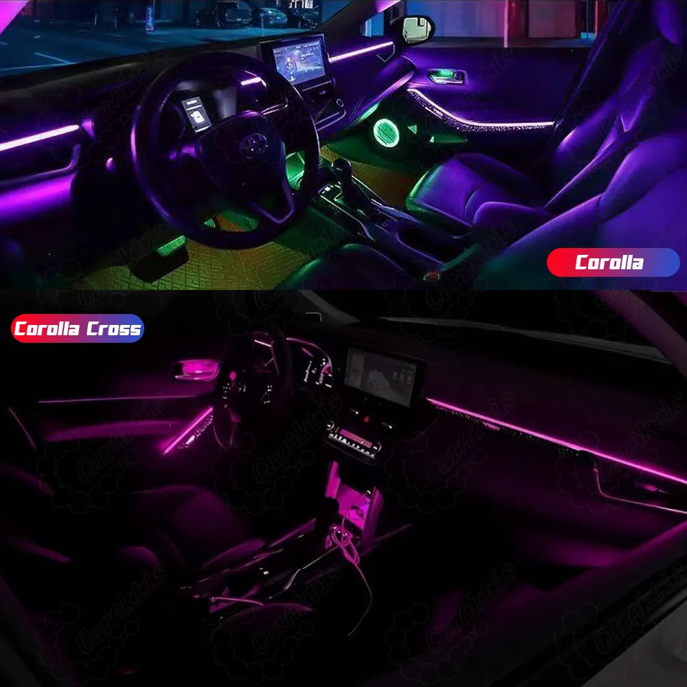 CarAkits Symphony LED Ambient Light For Toyota Corolla Cross 2019-2025 Dynamic Atmosphere Strip Accessories