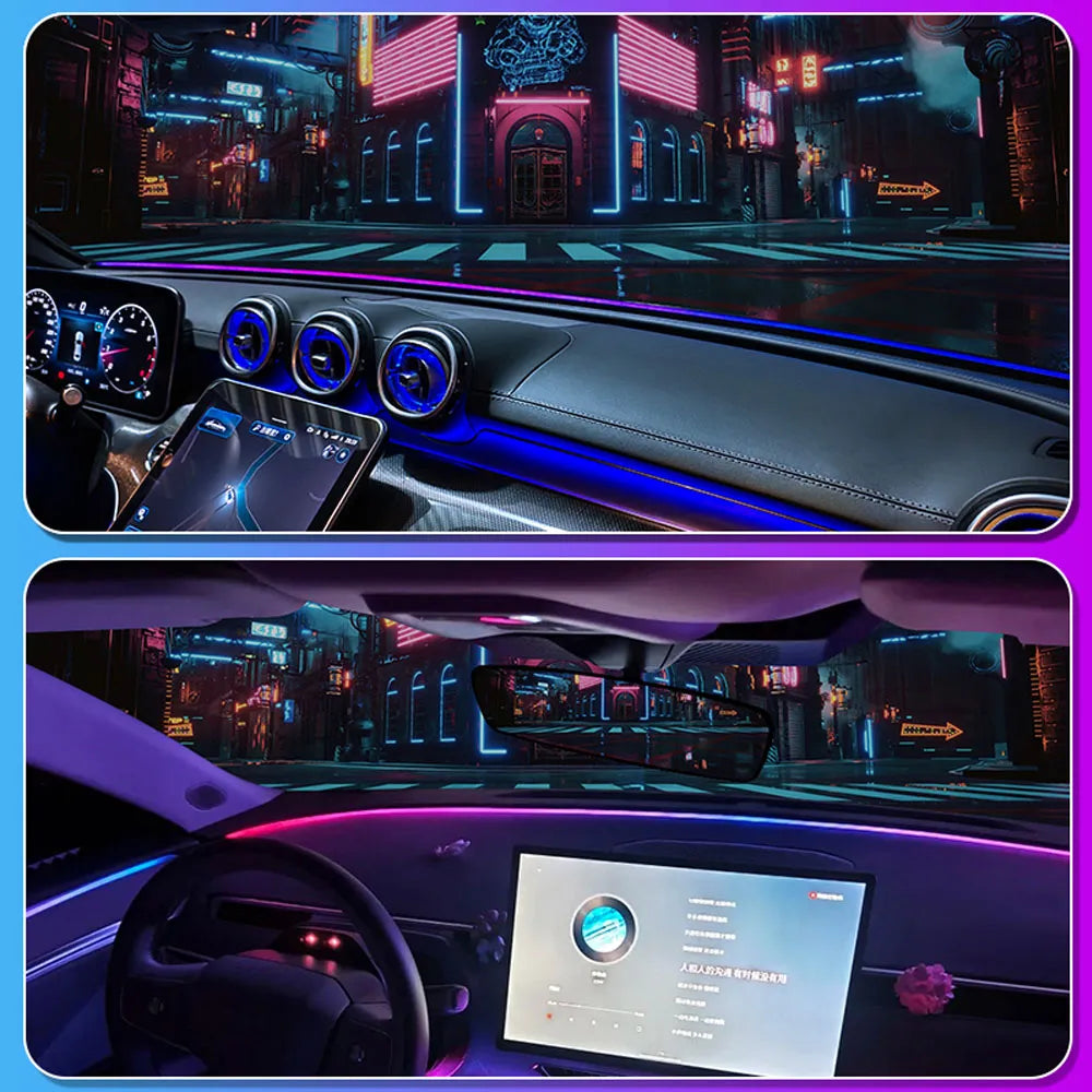 Dashboard Windshield Ambient Lighting Strips Car Light
