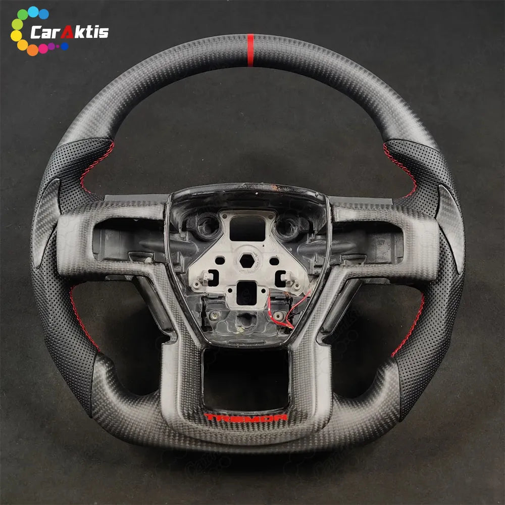 Customized Carbon Fiber Steering Wheel for Ford F-150 Raptor 2015-2026