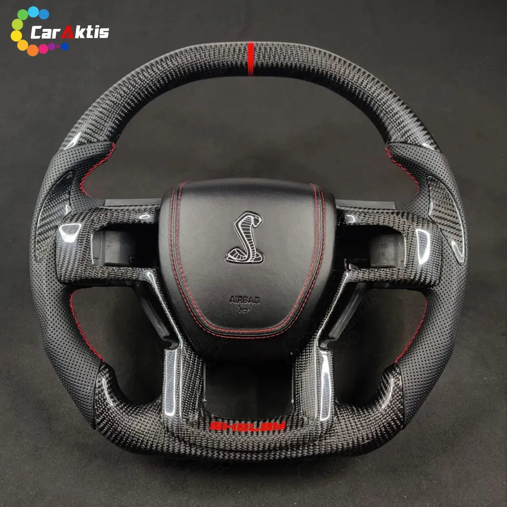 Customized Carbon Fiber Steering Wheel for Ford F-150 Raptor 2015-2026