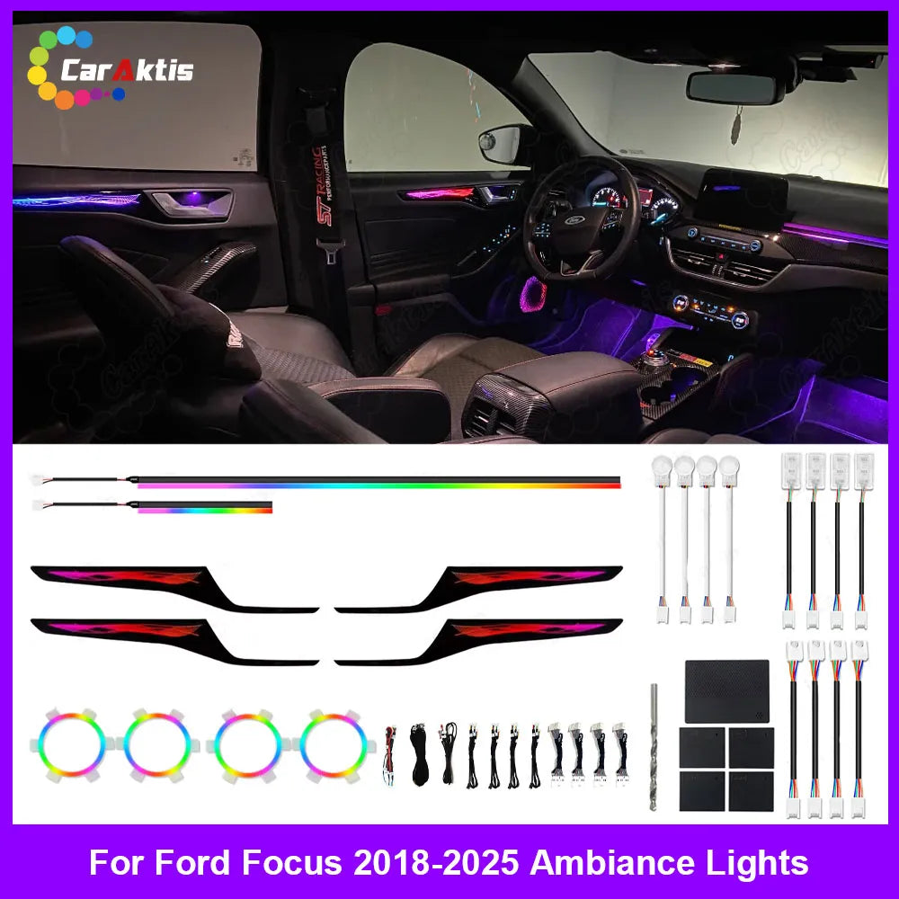 Ford Focus Ambient Lighting Kit 2018–2025 | Symphony LED Interior Atmosphere Light Strips