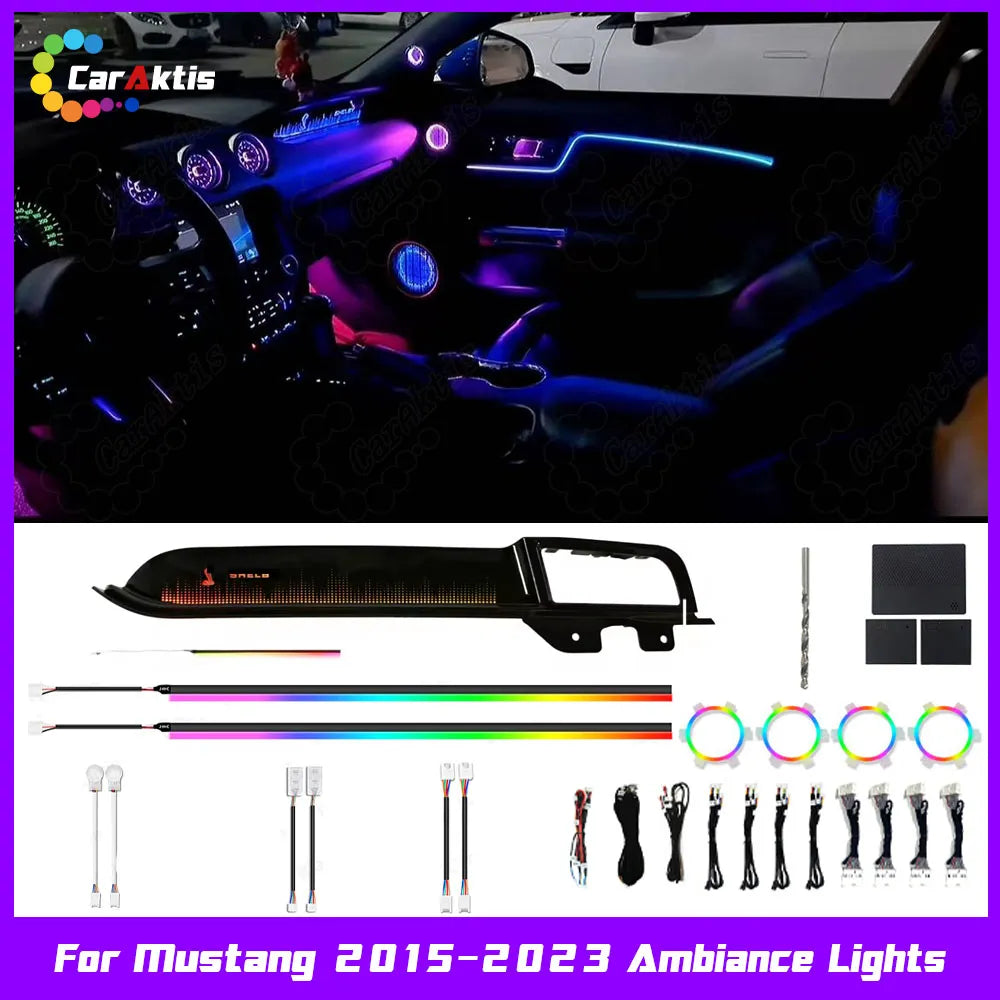 Multi-Color Symphony LED Interior Lights for Ford Mustang 2015-2023 Atmosphere Lighting