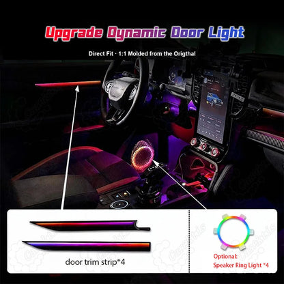 64 Colors Ambient Lighting Kit for Ford Ranger 2023–2025 | Interior LED Upgrade