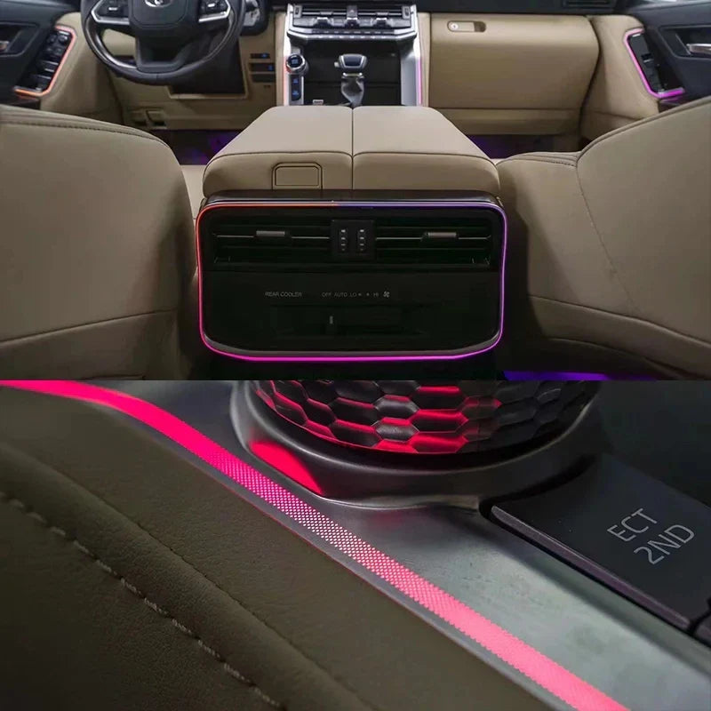 64-Color LED Ambient Interior Light Kit for Toyota Land Cruiser LC300 2022–2025 Multicolor Symphony Atmosphere Strip Upgrade